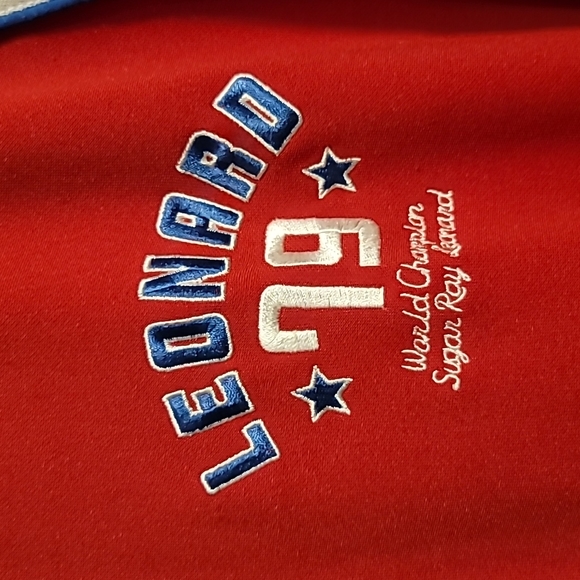 Everlast Heritage Sugar Ray Leonard Bomber Jacket 1979 World Champion Red Sz L - Picture 3 of 15